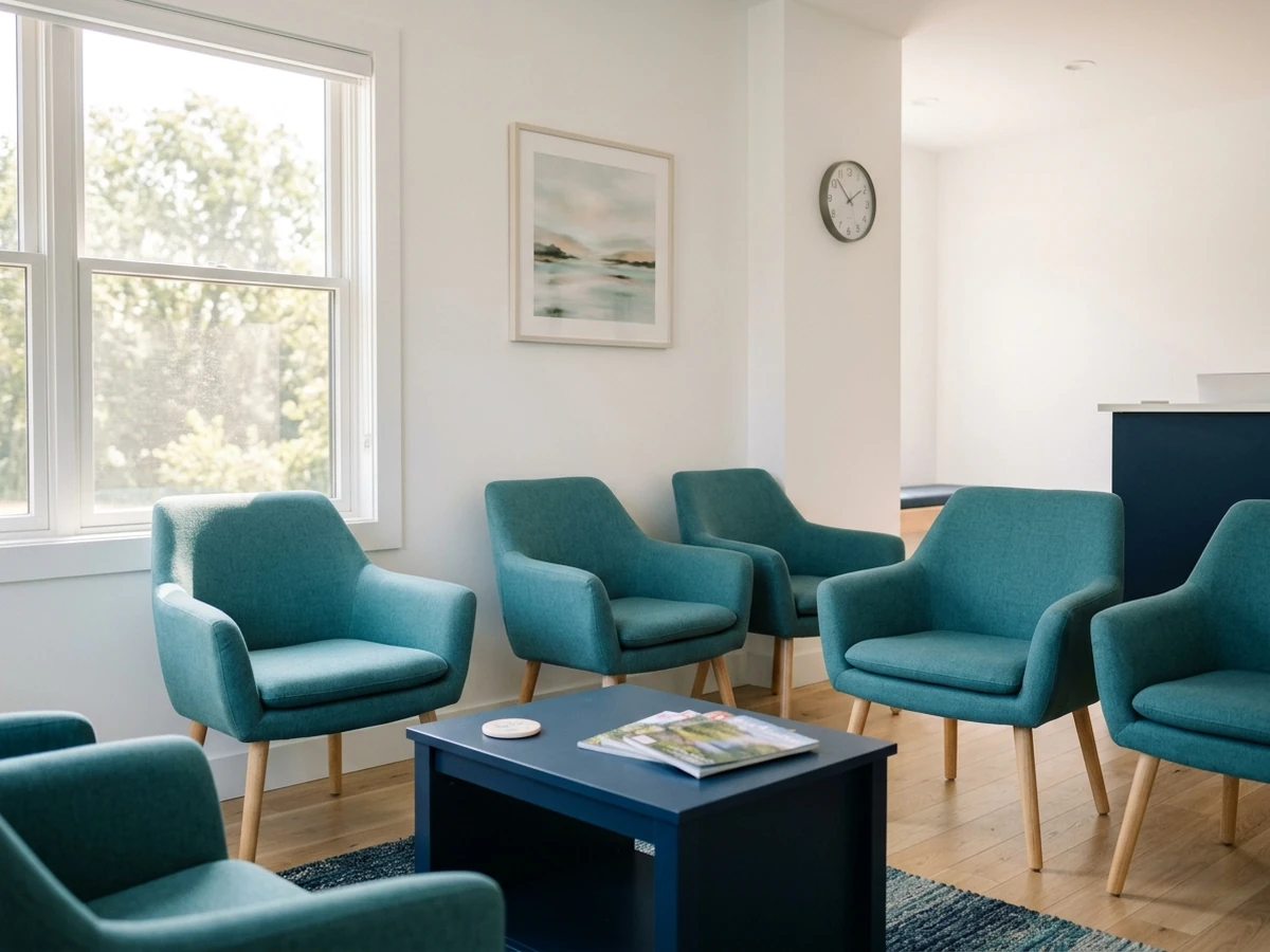Quiet waiting area at Brightwell Dental, Chorlton